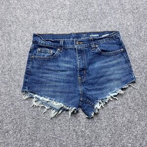 George Cut Off Shorts Women 30 Blue Jorts Distressed Daisy Duke Booty Biker